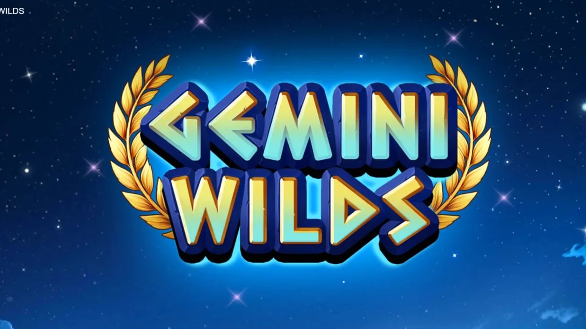 Tampilan visual slot Gemini Wilds dengan tema mitologi Yunani dan rasi bintang