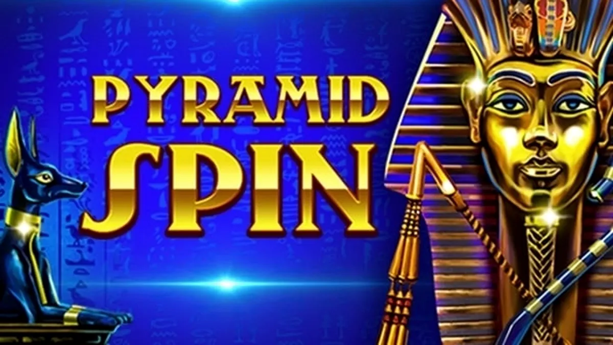 Tampilan visual slot Pyramid Spin dengan latar belakang piramida megah dan simbol Mesir kuno.